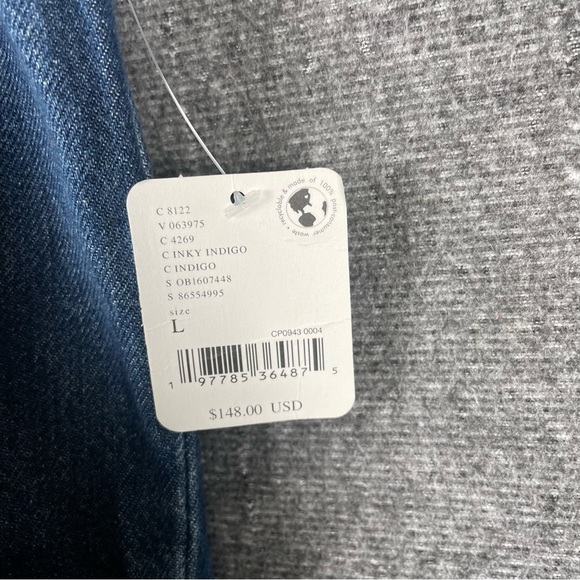 NWT Free People We The Free Cloud Nine Jumpsuit Cargo Large Denim Blue Relaxed - Picture 7 of 16